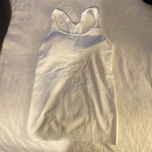 White Lululemon tank top, worn once, size 4